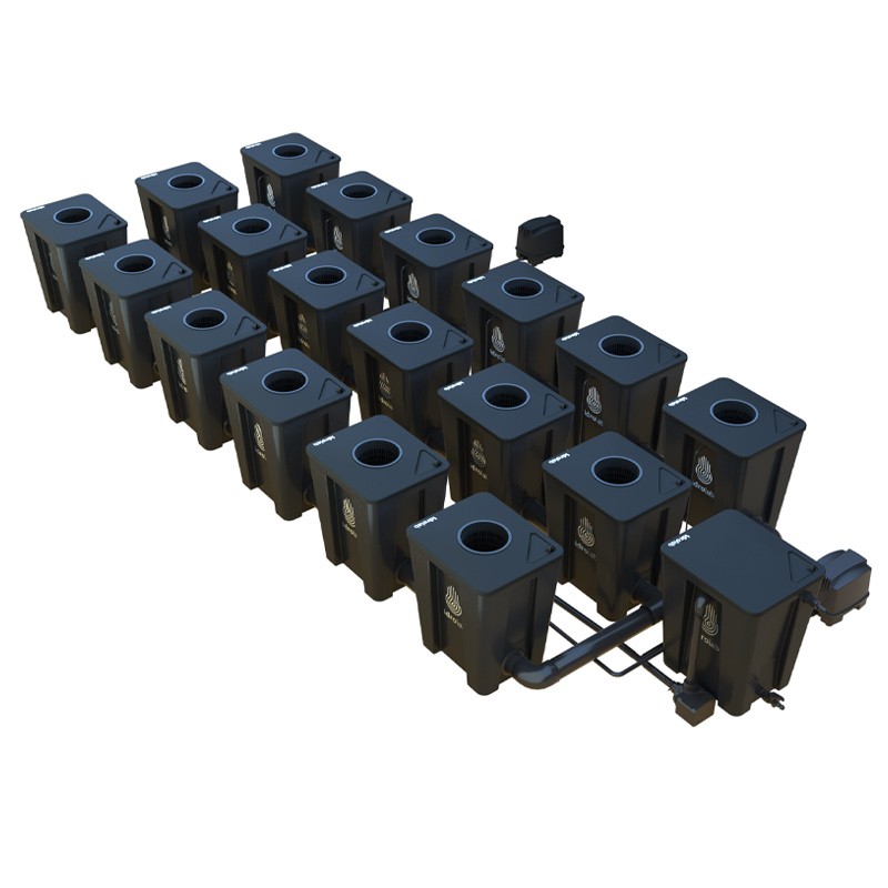 Idrolab - Original 18+1 3-reihiges RDWC-System mit Tuboflex-Diffusor
