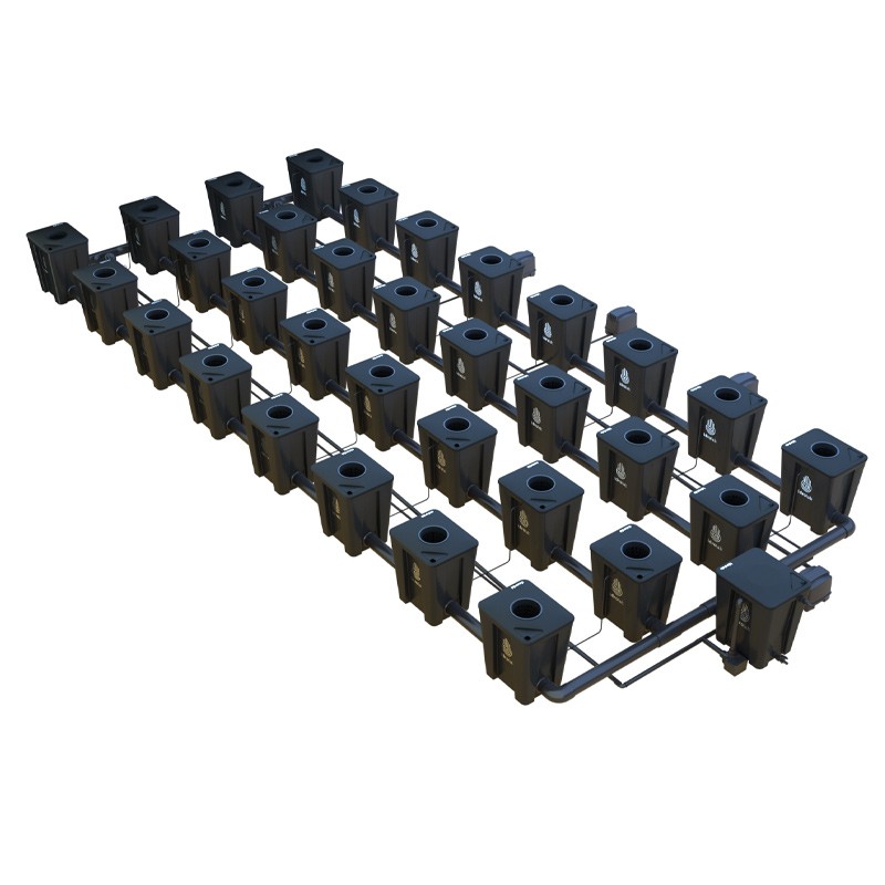 Idrolab - Système RDWC 4 rangs large 32+1 avec diffuseur Tuboflex