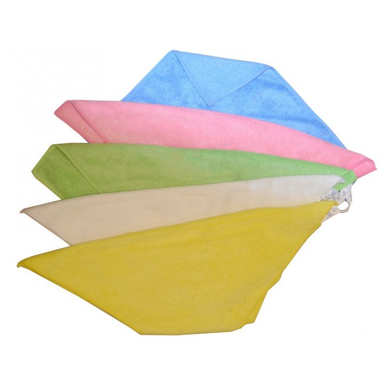 LOT DE 5 MICROFIBRES COULEURS PRESENTATION ANNEAU+ BANDEAU