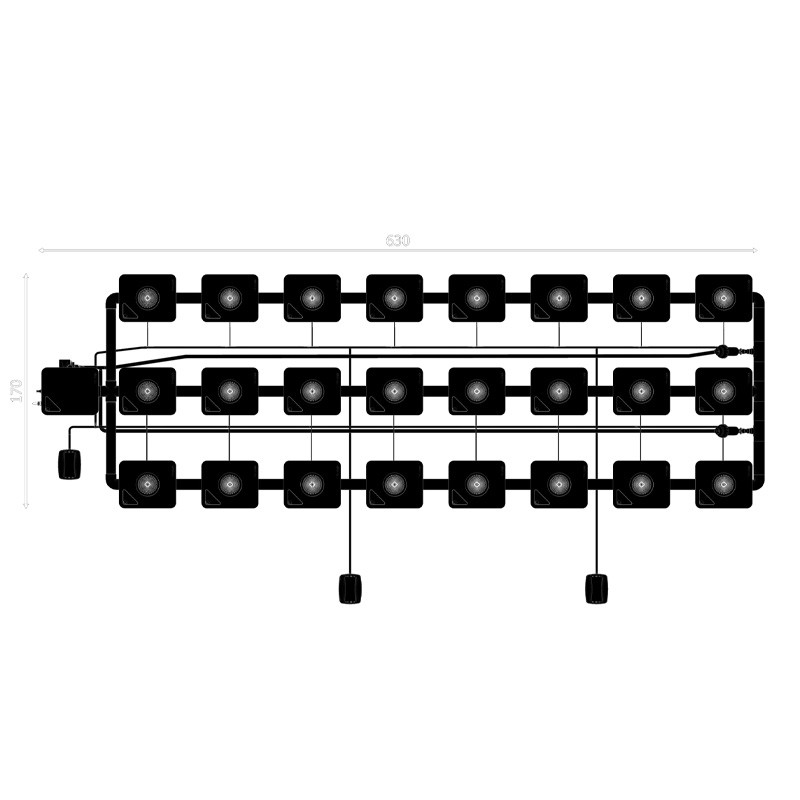 RDWC SYSTEM 3 REIHEN GROSS 24+1 MIT DIFFUSORE TUBOFLEX