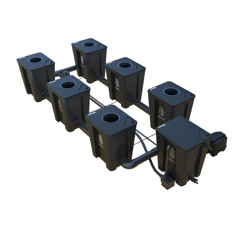 Idrolab - Système RDWC 2 rangs large 6+1 avec diffuseur Tuboflex