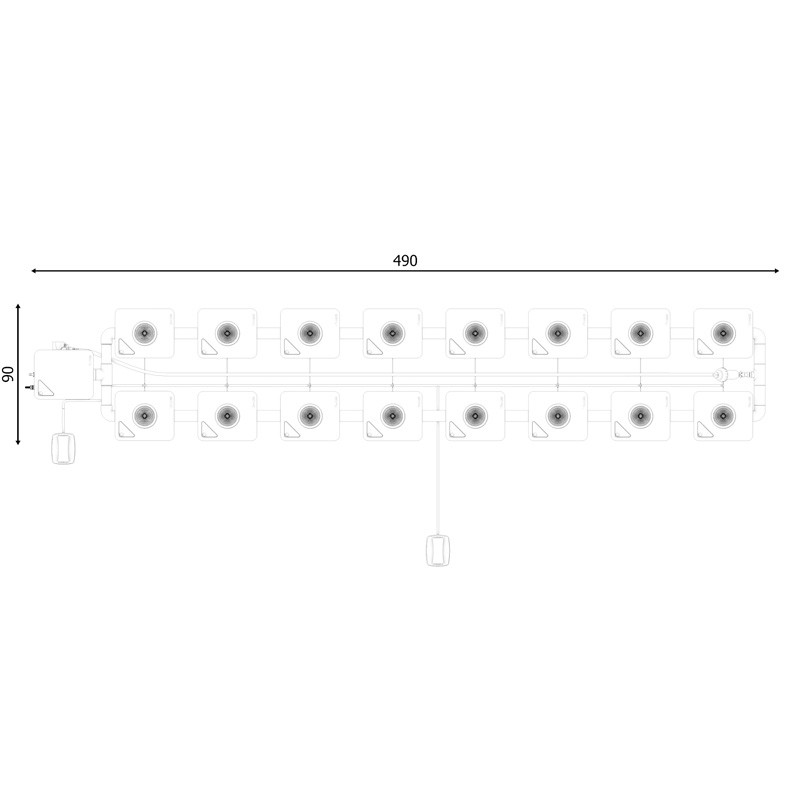 RDWC SYSTEM 2 REIHEN ORIGINAL 16+1 MIT TUBOLEX DIFFUSOR