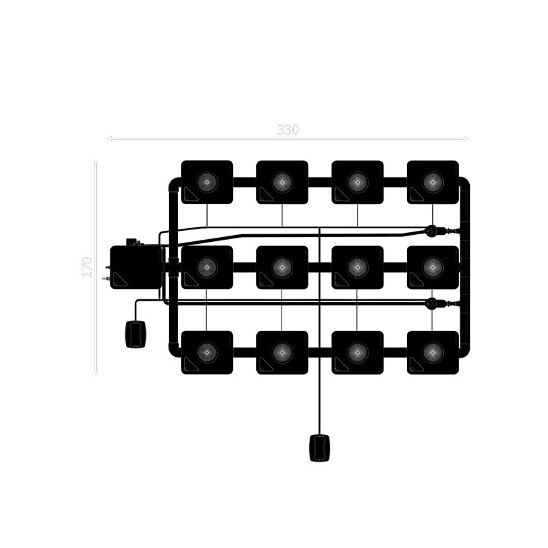 RDWC SYSTEM 3 ROWS LARGE 12+1 CON DIFFUSORE TUBOFLEX
