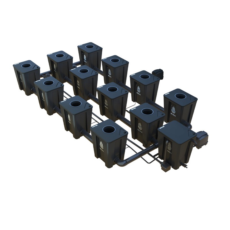 Idrolab - Système RDWC 3 rangs large 12+1 avec diffuseur Tuboflex