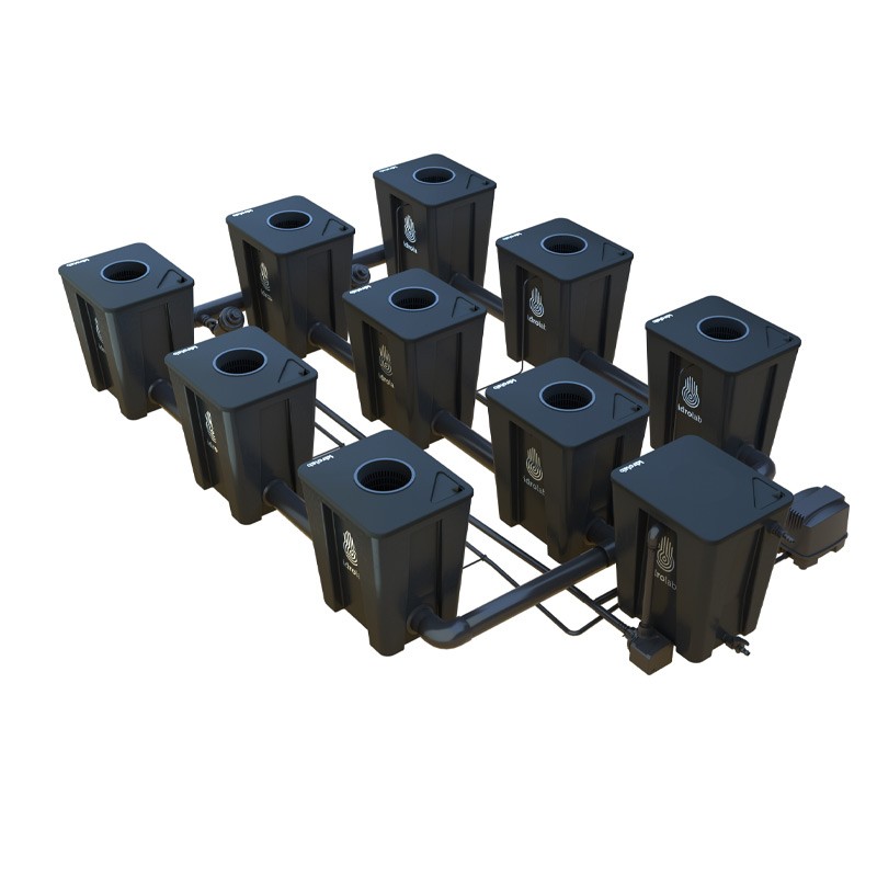 Idrolab - Système RDWC 3 rangs large 9+1 avec diffuseur Tuboflex