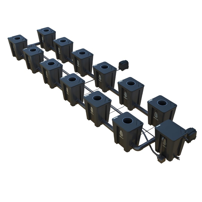 Idrolab - Système RDWC 2 rangs large 12+1 avec diffuseur Tuboflex