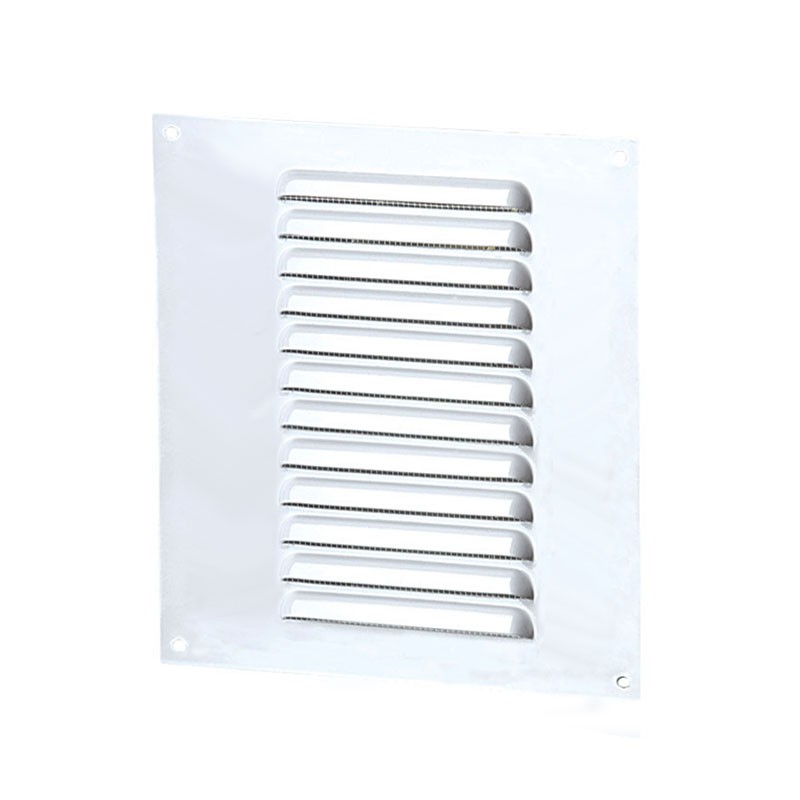 Winflex - Grille d'aération 150x200mm aluminium blanc avec écran anti-insecte