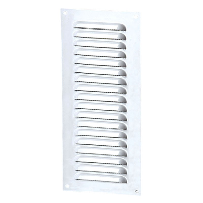 Winflex - Grille d'aération 100x300mm aluminium blanc avec écran anti-insecte