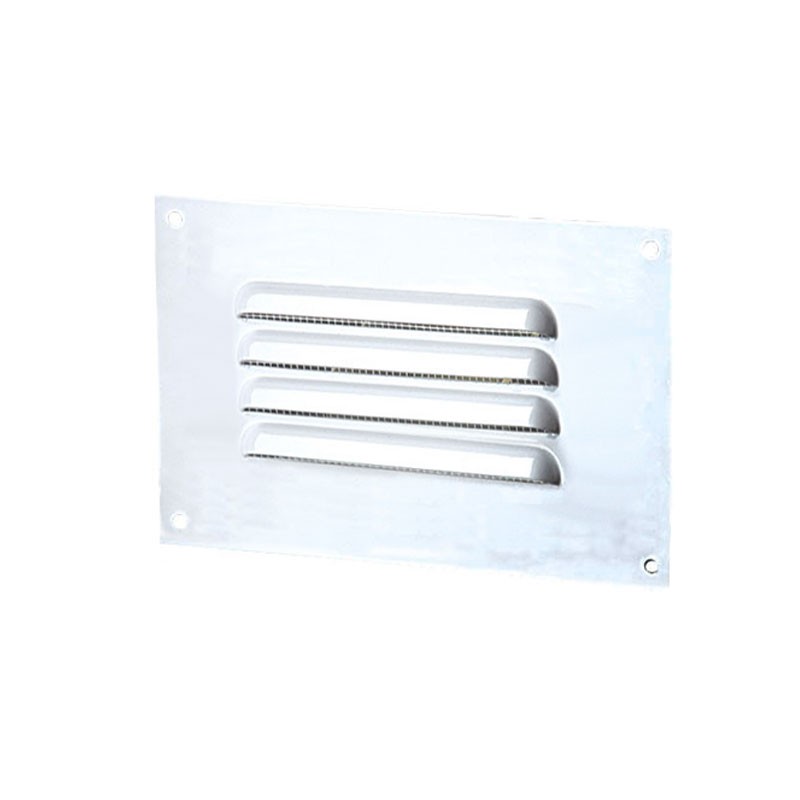 Winflex - Grille d'aération 130x90mm aluminium blanc avec écran anti-insecte
