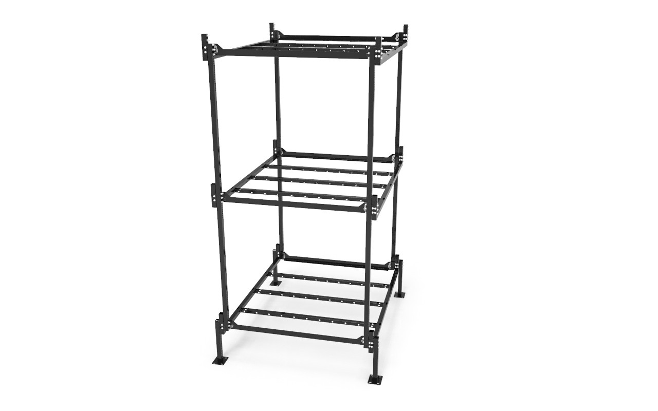 Idrolab - Structure modulaire vertical 3 racks - 120 x 120 cm