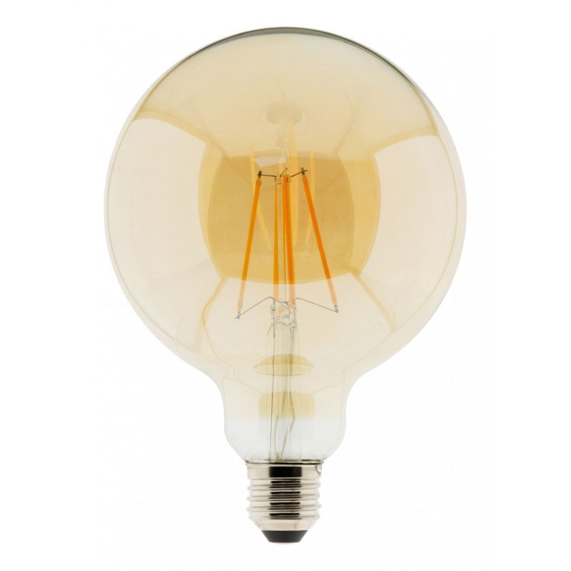 Elexity - Globe Amber LED Lamp 125mm 7W E27 2500K 720lumens