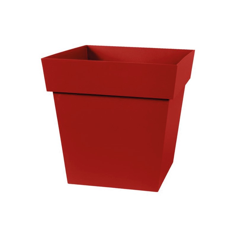 EDA - Square Tuscan pot - Ruby red - 87 L - 50 cm