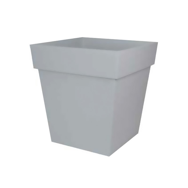EDA - Maceta cuadrada Toscana - Hormigón gris - 87 L - 50 cm