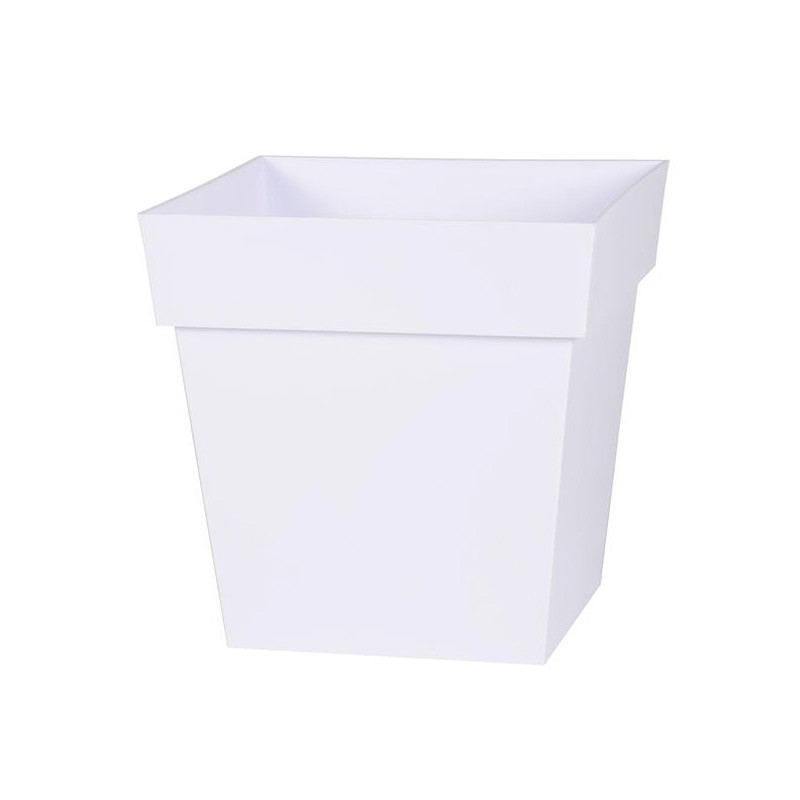EDA - Pot carré Toscane - Blanc - 87 L - 50 cm