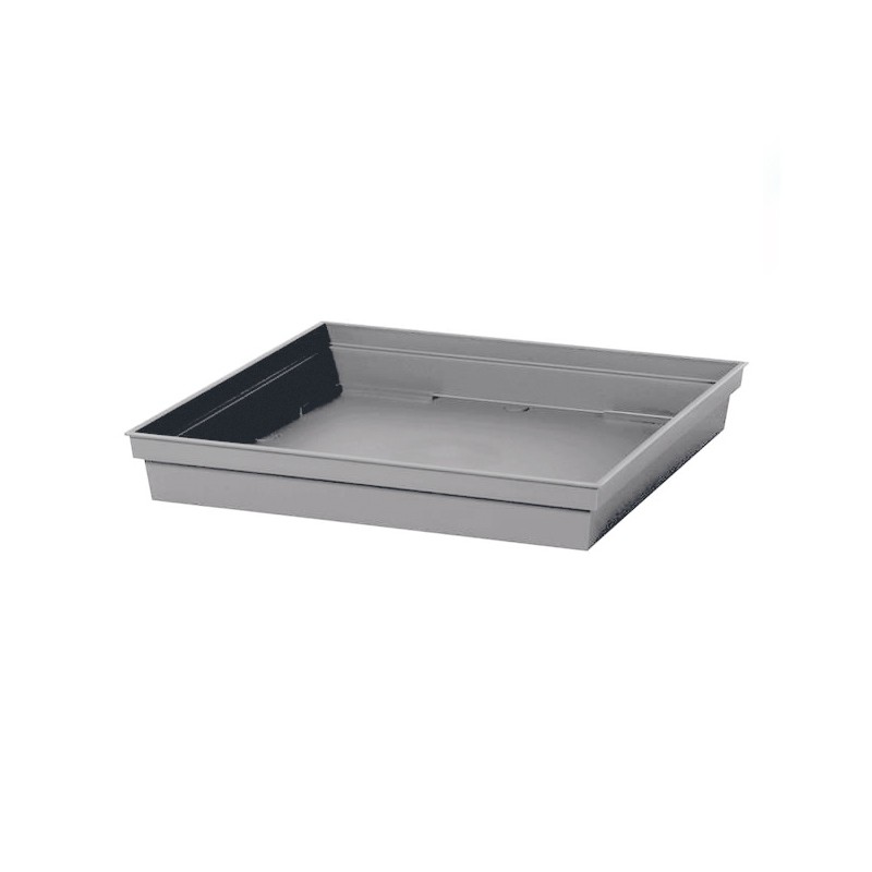 EDA - Square saucer Toscane - Concrete grey - For pots Toscane 40 cm