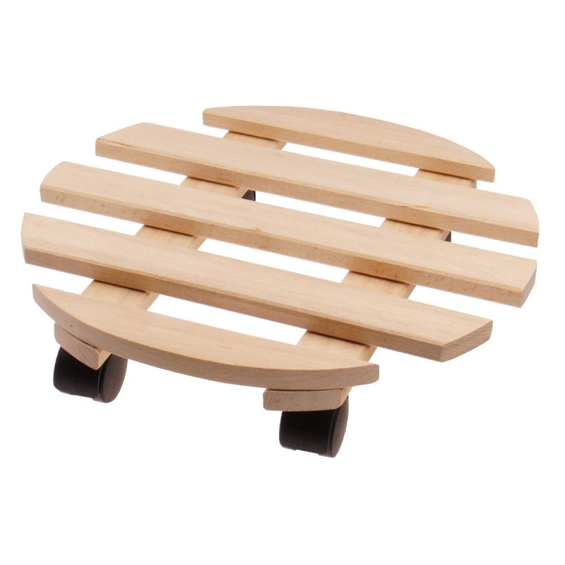 EDA - Support roulettes rond en bois de Hêtre 30 cm