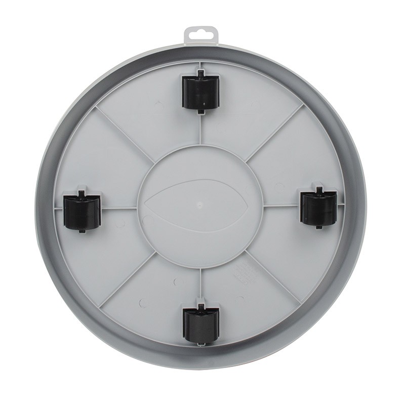 10942 G.BT ROLLER SAUCER 35CM GREY CONCRETE 4RLX DIAM. 34.5X5.7CM