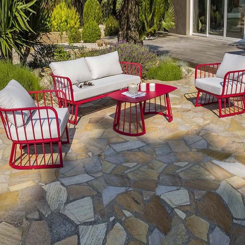 DCB - 4 places -Salon de jardin Apolline - Framboise