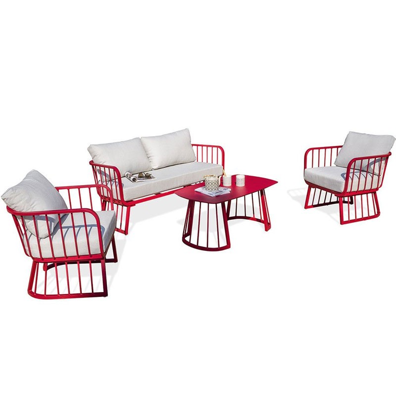 APOLLINE 4P ALUMINIUM LOUNGE - FRAMBOESA