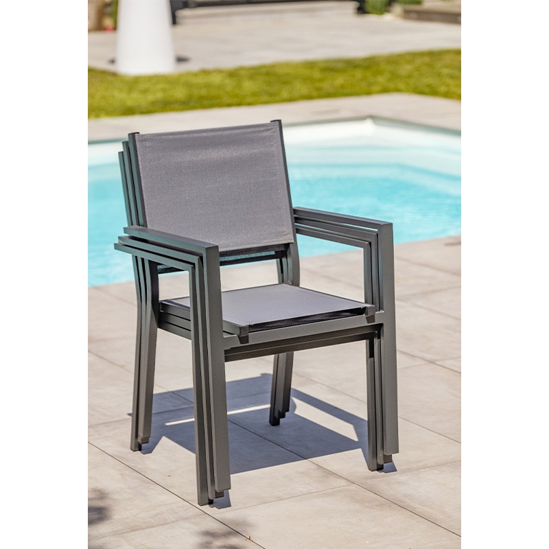 FAUTEUIL EMPILABLE TOLEDE NOIR