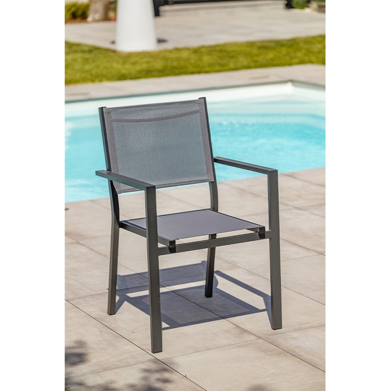 FAUTEUIL EMPILABLE TOLEDE NOIR