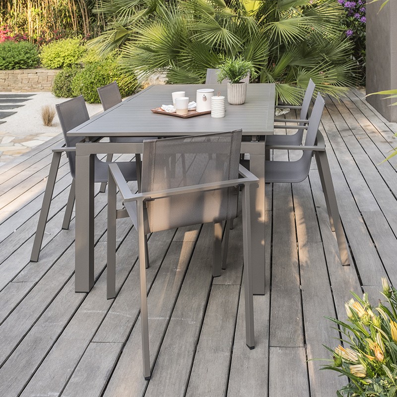 ZAHARA TAFEL 180/240X100 CM MET UITSCHUIFBLAD ZAND