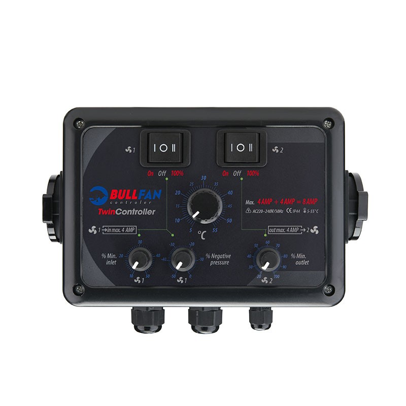 BullFan- Twin controller 4+4 AMP , Pro air extractor controller