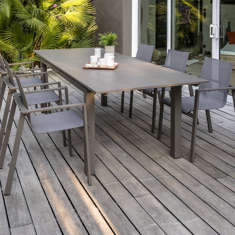 TABLE ZAHARA 240/300X100 CM AVEC RALLONGE SABLE