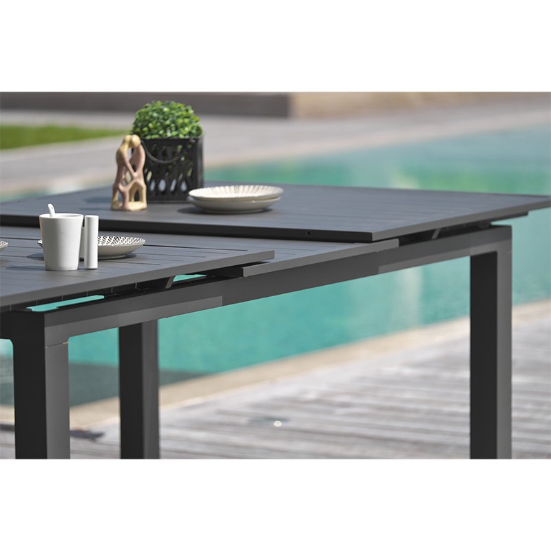 TAVOLO MIAMI 180/240X100 CM CON ESTENSIONE GRIGIO ANTH