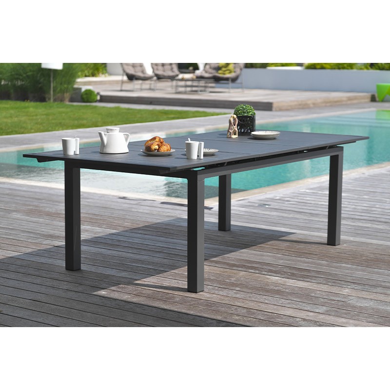 TAVOLO MIAMI 180/240X100 CM CON ESTENSIONE GRIGIO ANTH