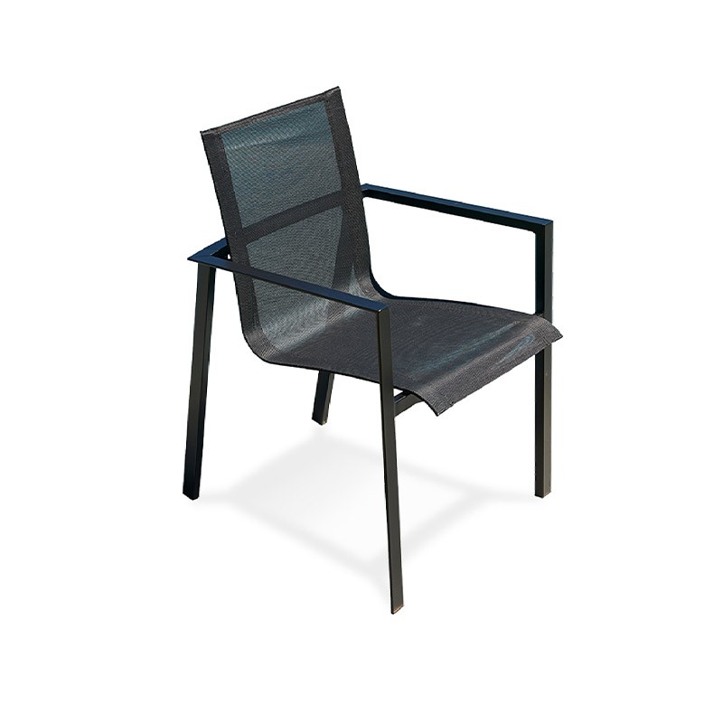 DCB - Fauteuil MIAMI empilable - Gris anthracite