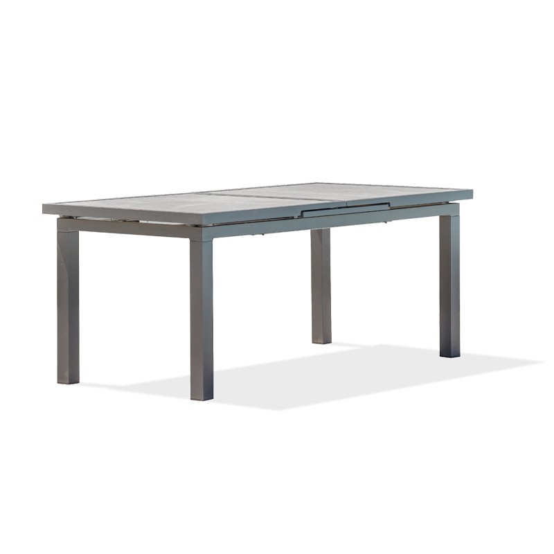 DCB - 6 à 10 places - Table alu et ceramique - Venise - Gris anthracite