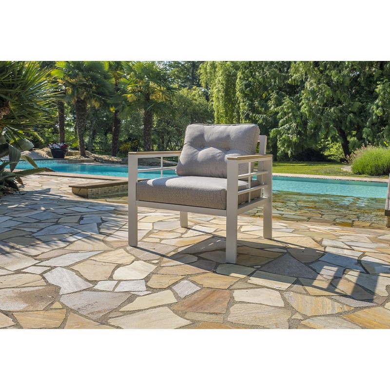 CAYENNE 7P ALUMINUM DINING SET - WHITE