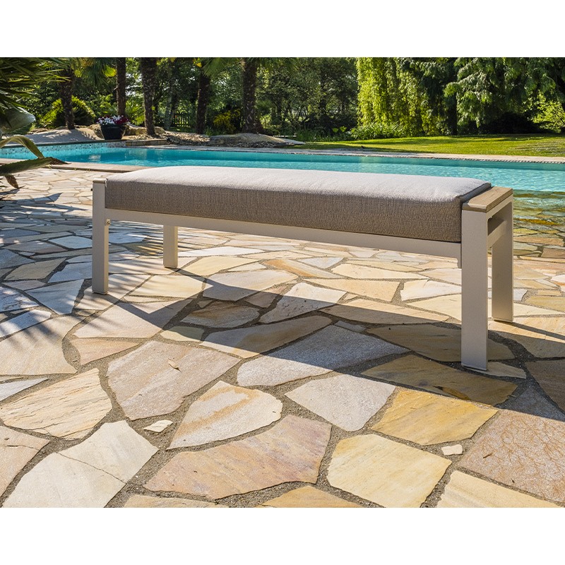 JUEGO DE COMEDOR DE ALUMINIO CAYENNE 7P - BLANCO