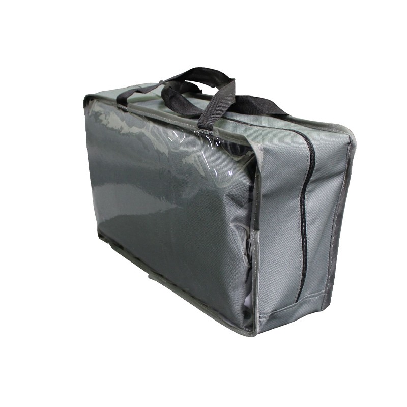 HOUSSE POUR SALON BAS L 246 X L 166 EN POLYESTER - GRIS CIMENT