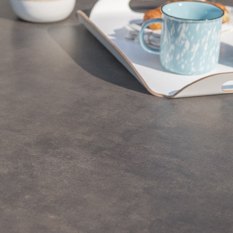 TABLE TORINO 200X100CM PLATEAU CERAMIQUE GRIS