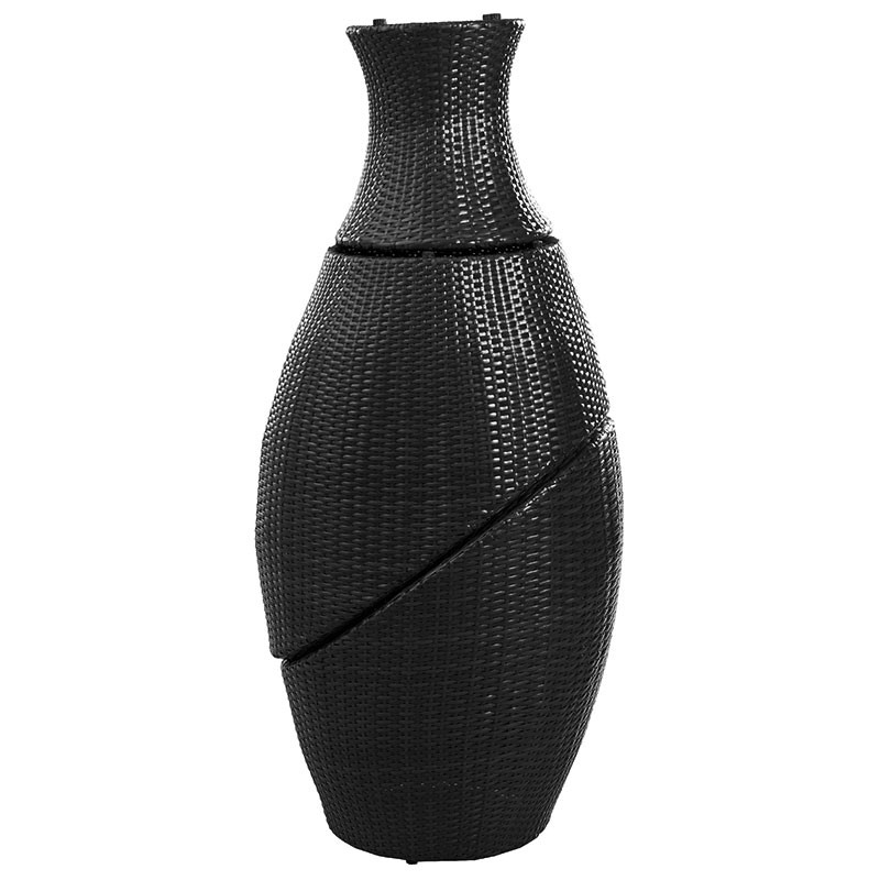 SALON TOTEM FIDJI 2P EN RESINE TRESSEE  NOIR