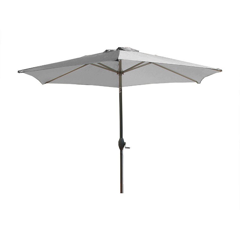 DCB - Parasol à manivelle - Marbella - 270 cm - Gris