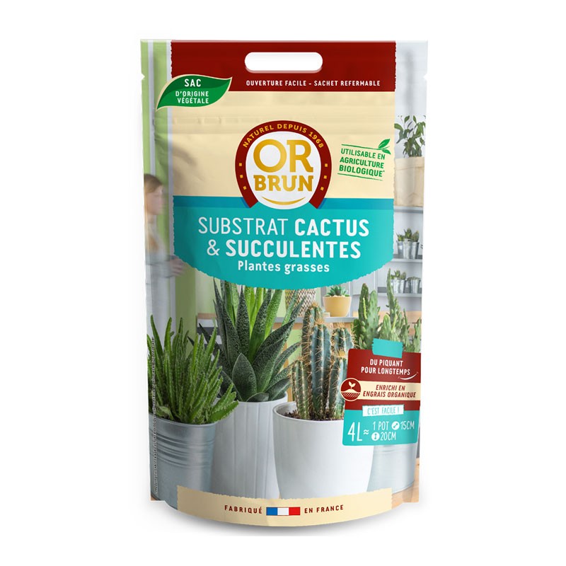 Or Brun - Terreau cactus 4L