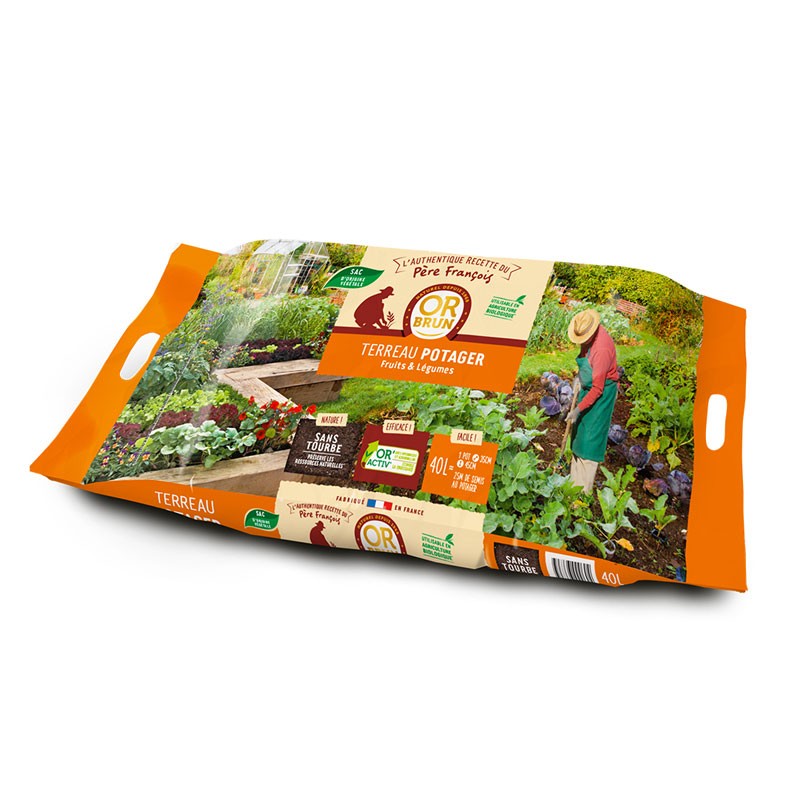 Or Brun - Terreau potager Père François 40L avec mycorhizes