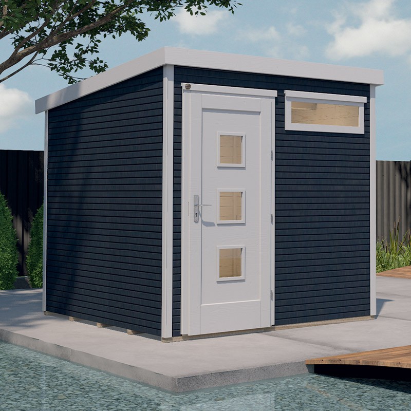 WEKA - Abrigo de design WekaLine 171+ Confort - Antracite - 3,01 x 2,95 x 2,35 m
