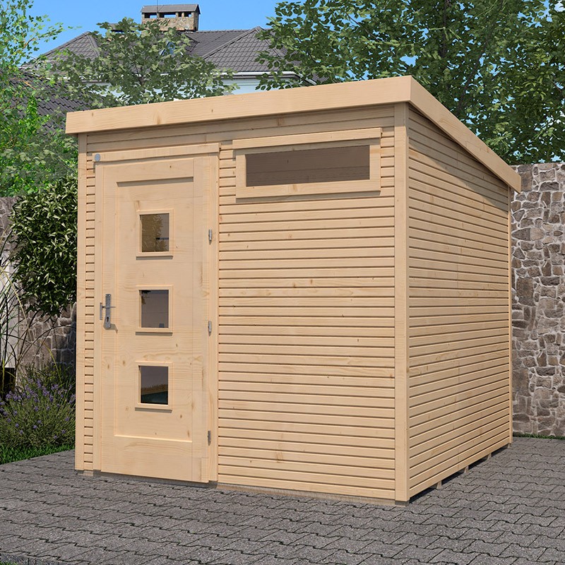 WEKA - Design Shed WekaLine 171+ Confort - Aspect Brut - 2.40 x 2.35 x 2.35 m