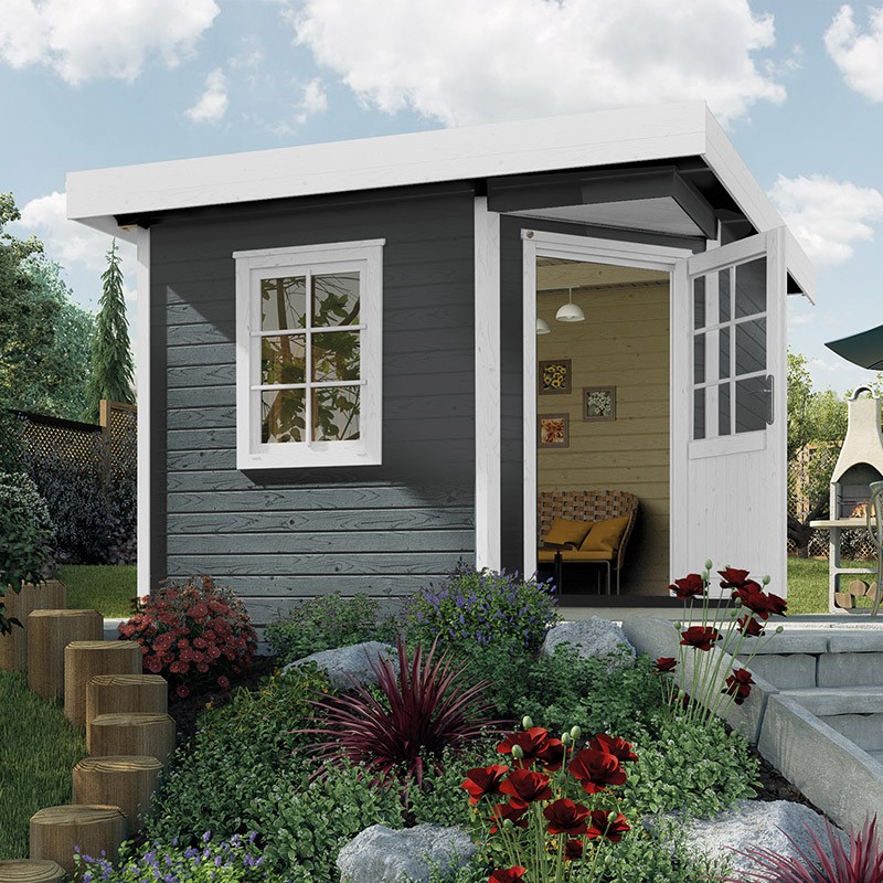 WEKA - Design Shelter 213+ - Anthrazit - 2,98 x 2,98 x 2,59 m