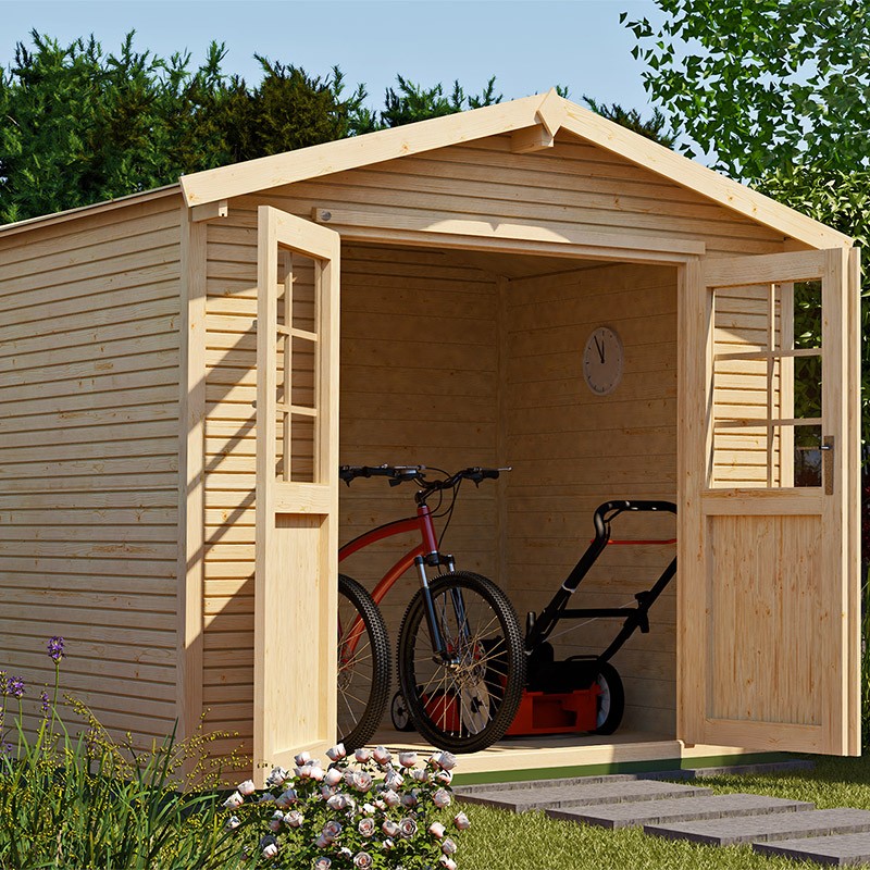 WEKA - Casetta da giardino 218 - Aspect Brut - 2,95 x 3,00 x 2,34 m