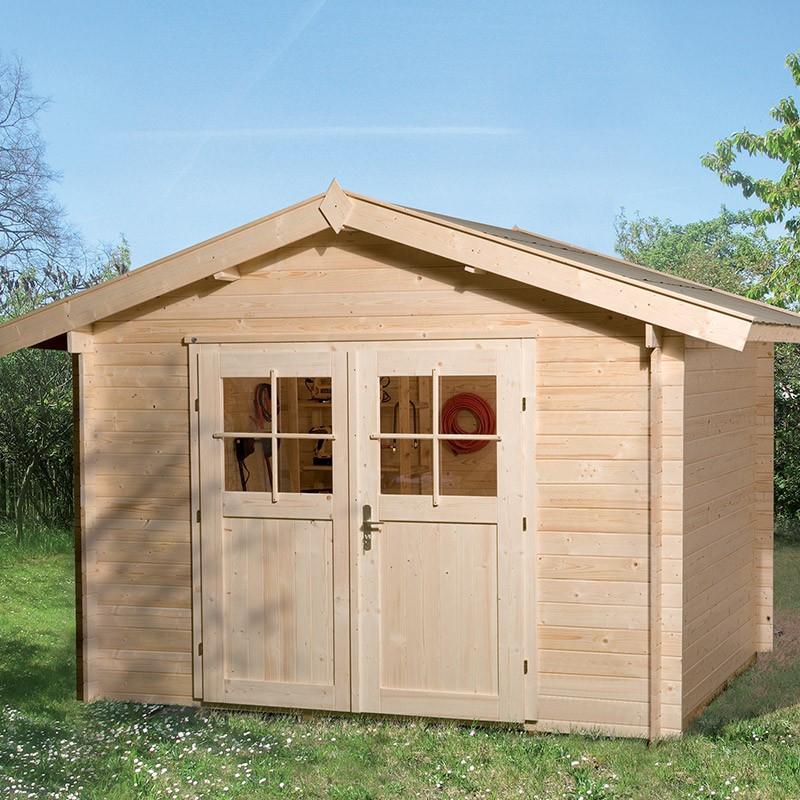 WEKA - Gartenhaus 112 - Roher Aspekt - 2,00 x 3,00 x 2,62 m