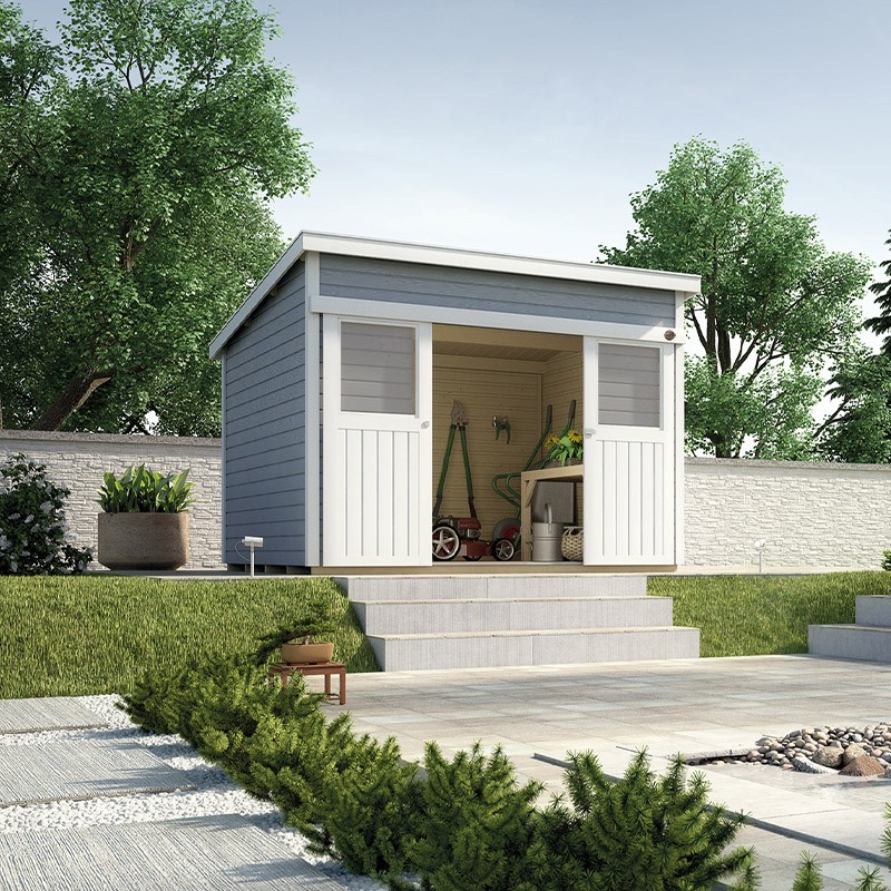 WEKA - Abri de Jardin 225 - Gris - 2,09 x 2,95 x 2,38 m