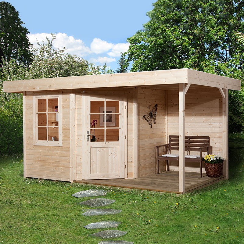 WEKA - Design Shelter 213A+ - Extensión 1.58 m - Aspect Brut - 2.38 x 2.38 x 2.59 m