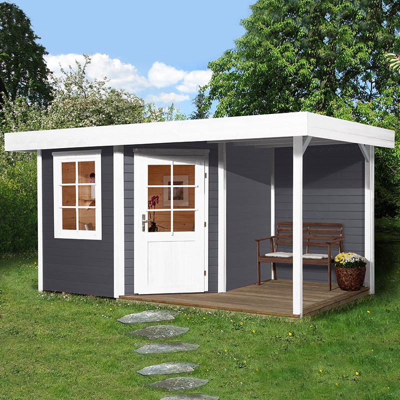 WEKA - Design Shelter 213A+ - Auszug 1,58 m - Grau - 2,98 x 2,98 x 2,59 m