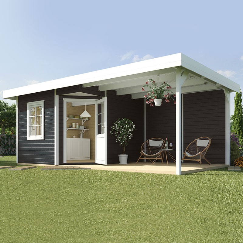 WEKA - Design Shelter 213B+ - Auszug 3,03 m - Anthrazit - 2,98 x 2,98 x 2,59 m