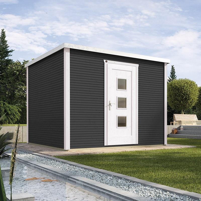 WEKA - Unterstand Design 413 - Anthrazit - 2,50 x 2,50 x 2,44 m